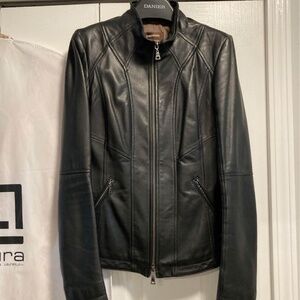 Beautiful Black Danier Leather Jacket